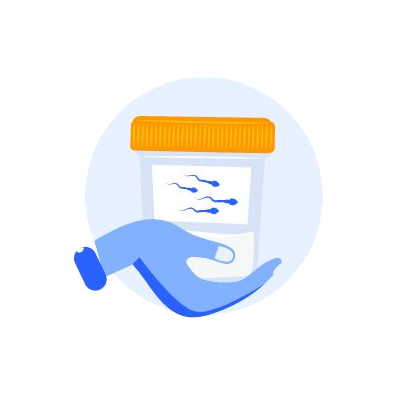 Samenspende Becher übergeben